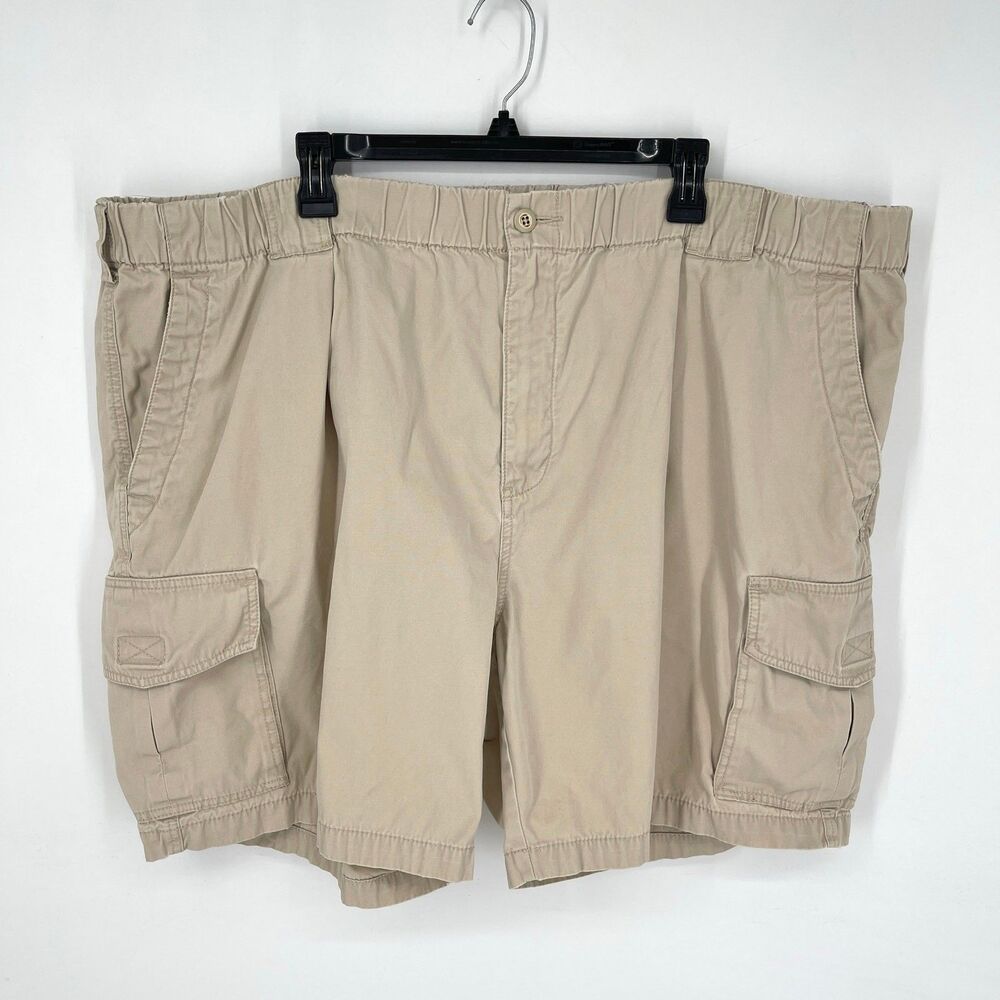 Tommy Bahama Relax Cargo Shorts Sz 3XB *READ* Khaki Elastic Waist Drawstring